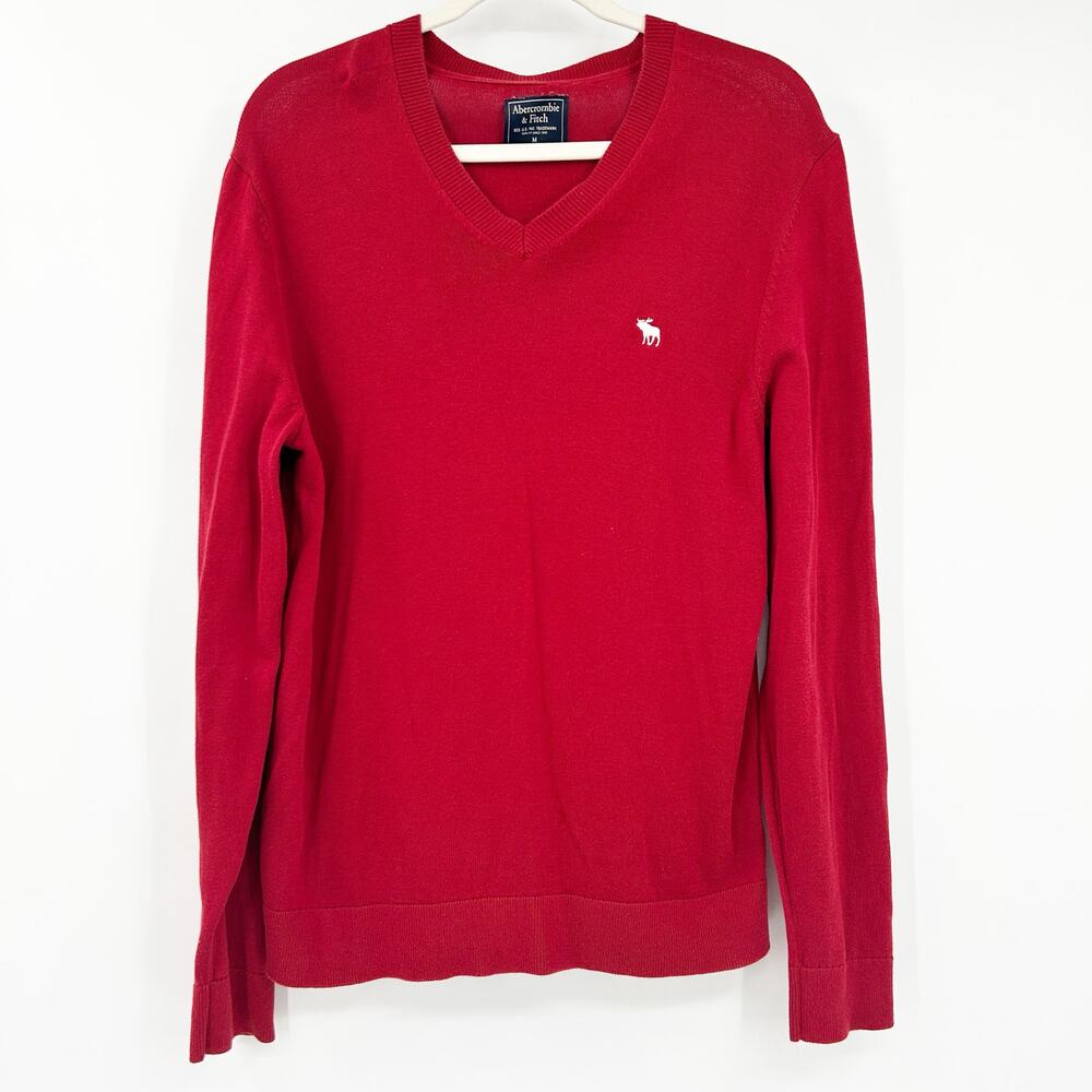 Abercrombie & Fitch A&F Mens Vintage Preppy 100% Pima Cotton Knit Sweater Size M